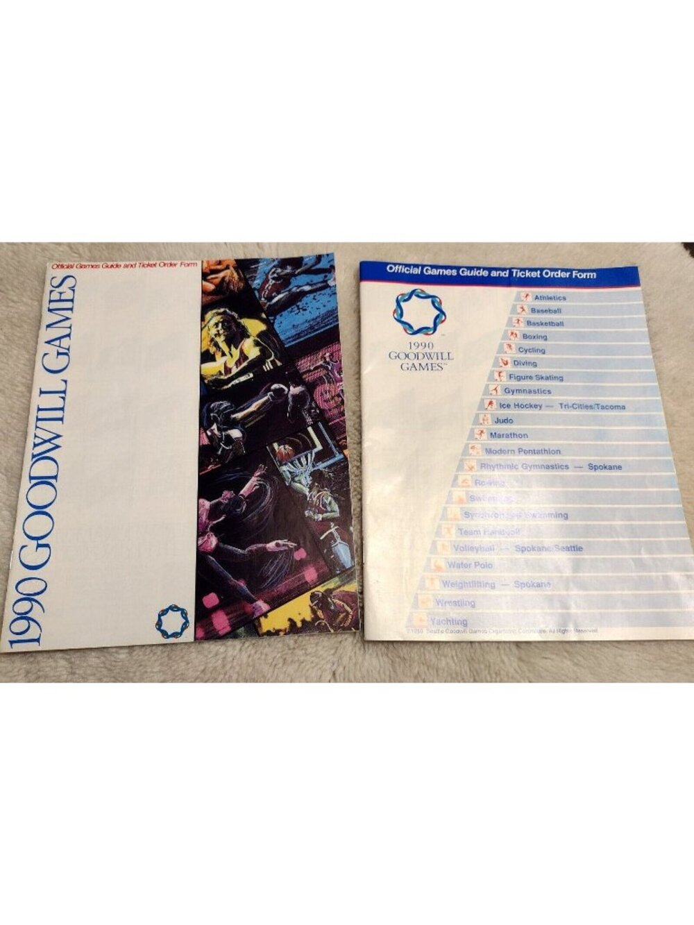 1990 Goodwill Games Official Guide & Ticket Order Form Souvenir Seattle WA